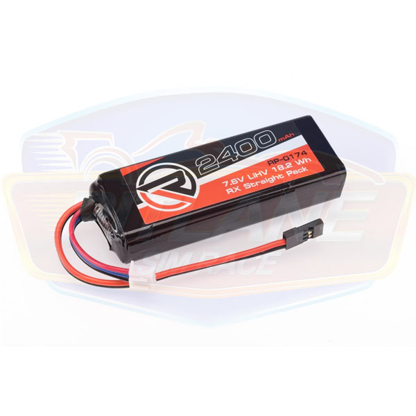 Ruddog 2400mAh 7.6V LiHV RX Straight Pack (Fits Associated/Mugen/Sworkz/Xray)