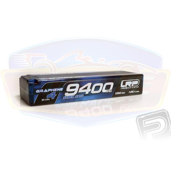 LRP Graphene-4 Stock Spec 9400mAh 7.6V 2S 135C/65C HV LiPo (5mm, 336g)