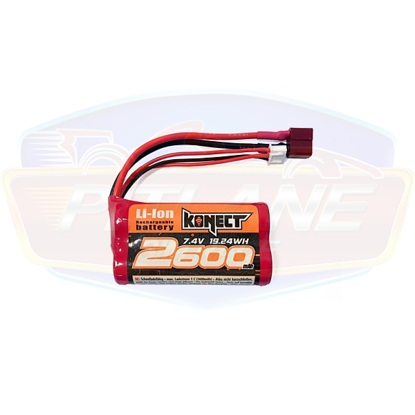 Konect 2600mAh 7.4V 15C Li-Ion (T-Dyn, 99g)